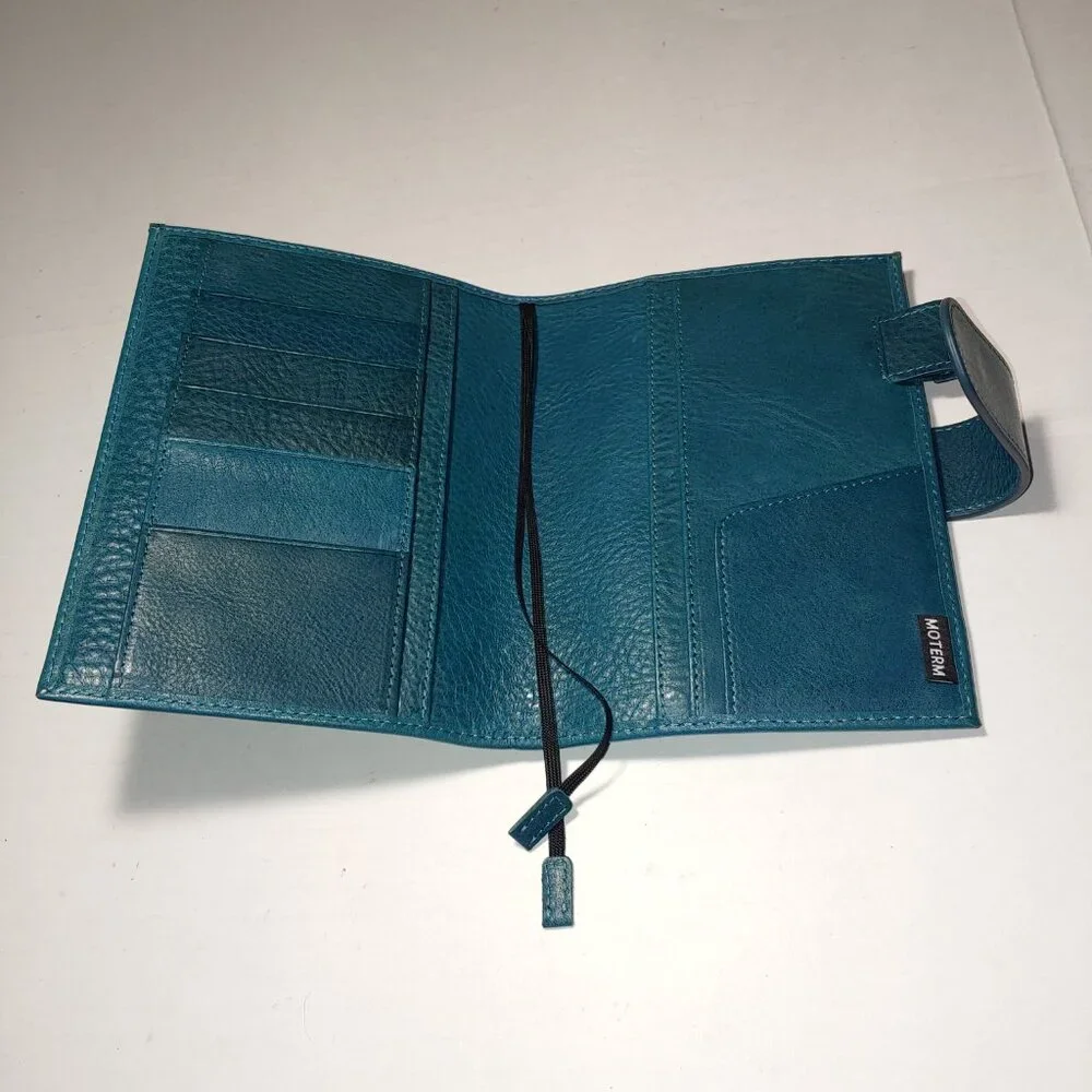 Moterm Leather Wallet Planner Turquoise Green OS